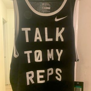 Nike tank top “Talk To My Reps”